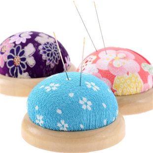 Wood Bottom Base Sewing Pin Cushion Needle Pin Cushion Pillo