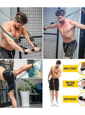 Resistance Bands Set Exercise Bands with Door Anchor Legs An