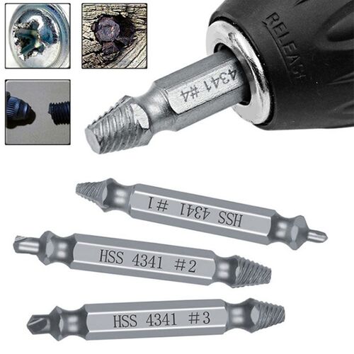 6pcs/set HSS Screw Extractor Drill Bit Broken Damaged Bolt R
