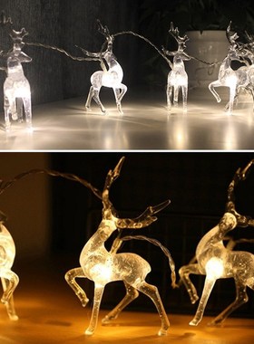 1.5m 3m LED String light Battery Operated Deer Christmas Dec
