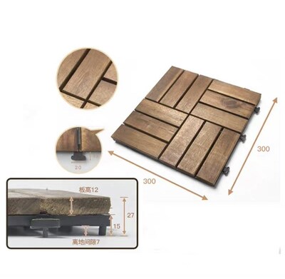 Freeshipping 30X30CM Garden Floor Patio Tiles Wood and Plast