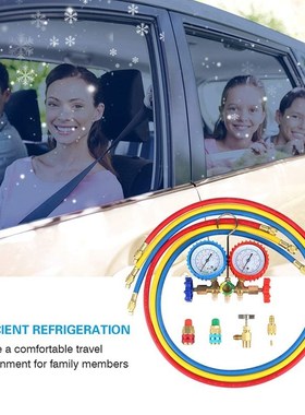 AC Diagnostic Manifold Freon Meter Kit for R134A R12 Refrige