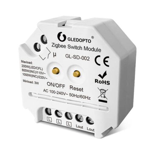 Gledopto Zigbee3.0 Smart No Neutral Switch Module Compatible