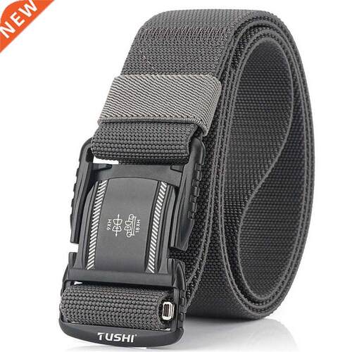 Elastic Men Belt Alloy Magnetic Buckle Outdoor Working Tacti