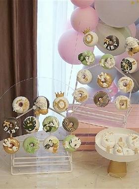 Acrylic Donuts Display Racks 11/12pcs Doughnuts Holder for