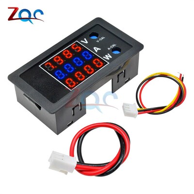 DC 0-100V 10A 1000W LED Digital Voltmeter Ammeter Wattmeter