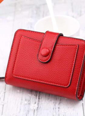 Women Wallets 2022 New Luxury Brand Red Black Small Mini Coi