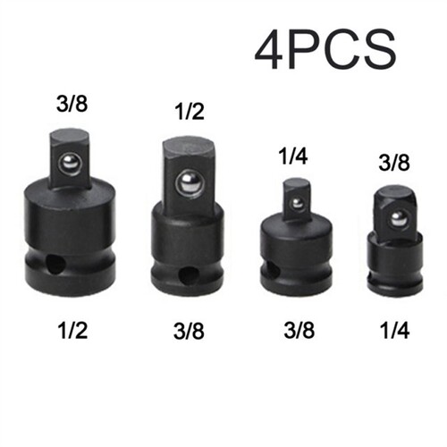 4pcs 1/4 3/8 1/2 Drive Socket Adapter Converter Reducer Air