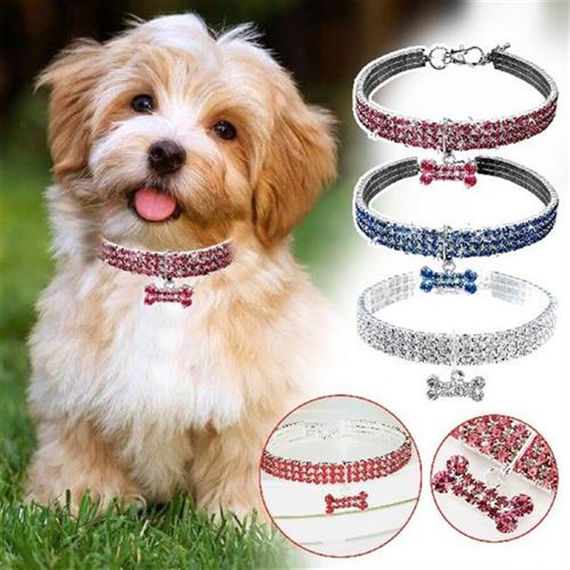 1pc Luxury Crystal Dog Cat Collar Diamond Puppy Pet Shiny