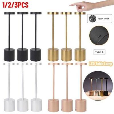 1-3PCS LED Rechargeable Desk Table Lamps Touch Dimming