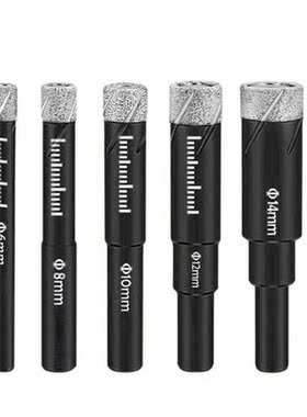 6/8/10/12/14mm Vacuum Brazed Diamond Dry Drill Bits Hex Shan