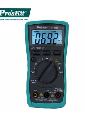 Pro sKit MT-1232-C Multi-Functional 3 3/4 Autorange Dig