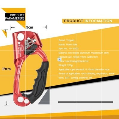 Climbing Lock Right Hand Riser Hand Type Rope Climbing Devic
