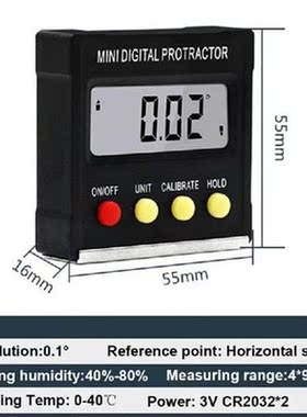 360 Degree Mini Digital Protractor Inclinometer Electronic L