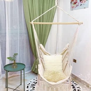 Indoor Outdoor Suspended swing Garden Swing Chair Beige Bohe