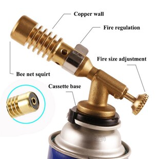 New Outdoor Camping BBQ Gas Torch Flame Gun Blowtorch Copper
