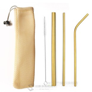 Stainless Stra Bubble Drinking 5Pcs Reusable Steel Tea Straw