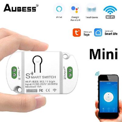 AUBESS Tuya Wifi 10A Sakelar Cerdas Sakelar Pengatur Waktu