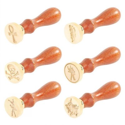 Retro Letter Envelope Wax Seal Stamps Appropriate Size Woode