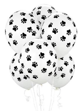 10pcs/lot 12 inch Puppy Patrol Dog Paws Print  Party Latex