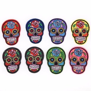 1PC 8Pcs Embroidered Applique Iron On Patches 适用于 Clothes