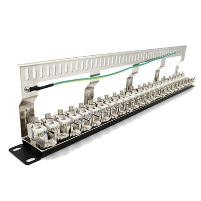 Cat7 Patch Panel 24Port CAT7/CAT6A FTP Patch Panel Full Shie