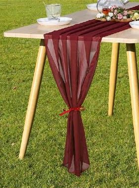Long Chiffon Table Runner Soft Fabric Suitable for Weddings