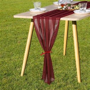 Long Chiffon Table Runner Soft Fabric Suitable for Weddings