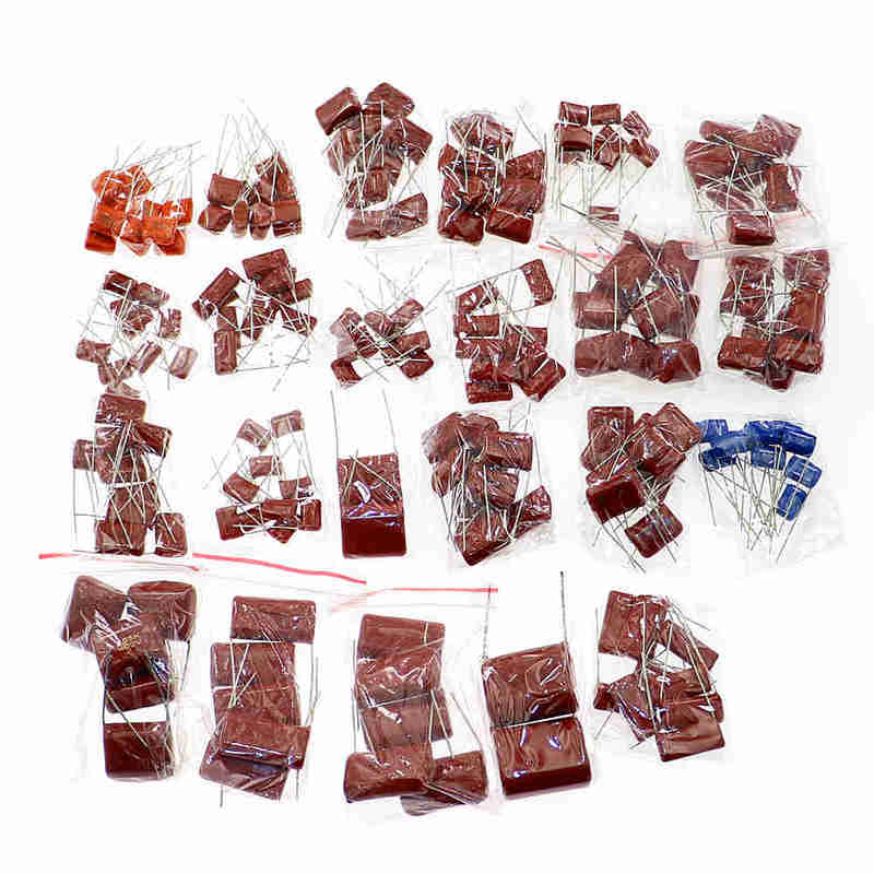 204pcs 24value 400V (0.01UF-4.7UF) CBB Metal Film Capacitors