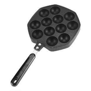 12 Cavities Aluminum Non-stick Takoyaki Grill Pan Plate