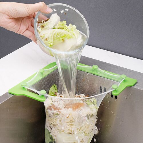 Hanging Net Filter Bag Multi-Purpose Triangle Drainage Rack
