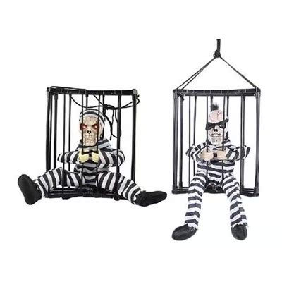 Halloween Skeleton Prisoner Tricky Light Control Induction C