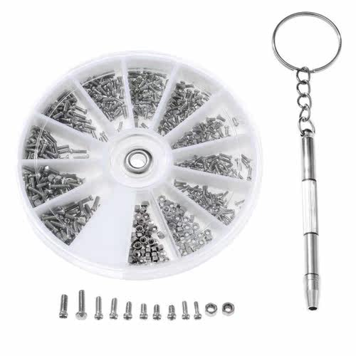 600Pcs 12 Kind of Small Screws and Nuts Electronics Assortme