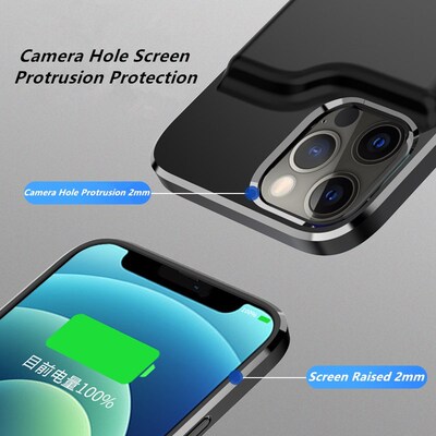 Araceli For iphone 12 Battery Case Thin Smart Charger Cover