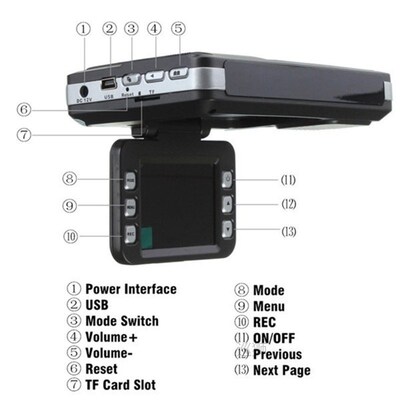 2in1 Car DVR Detector Car Dash Cam DVR With Radar Speed Test