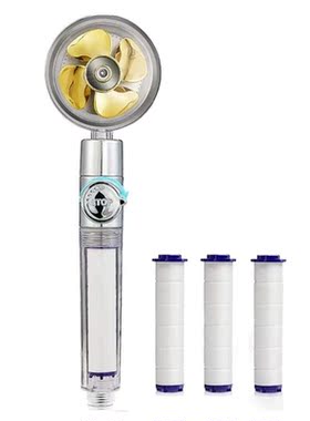 Shower Head, Propeller Shower Head with Filter, Water Saving