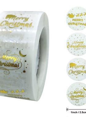 50-500pcs Various styles Merry Christmas Thank You Stickers