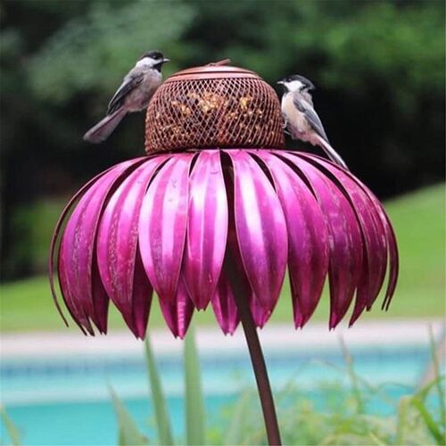 Garden Bird Feeder Petals Shape Pink Feeder Wild Gazebo Humm