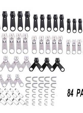 84Pcs/Set Fix Zipper Slider Zipper Head Repair Kit Replaceme