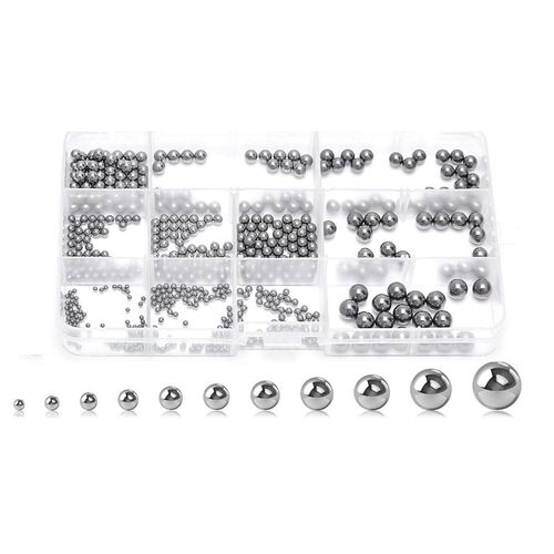 520Pcs Precision Steel Ball Bearings ,2-8mm Balls Magnetic L