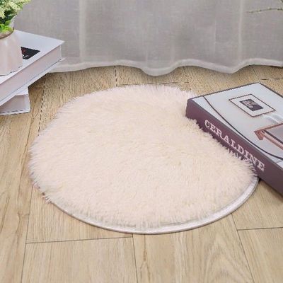 Round Soft Faux Sheepskin Rugs for Bedroom Living Room