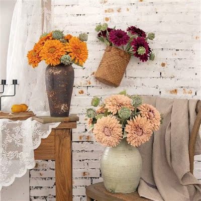 Artificial Sunflower Flowers Long Stem Silk Fake Sunflowers