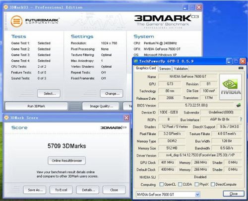 High Quality for nVIDIA GeForce 7600GT 6600GT 6200 512MB DDR