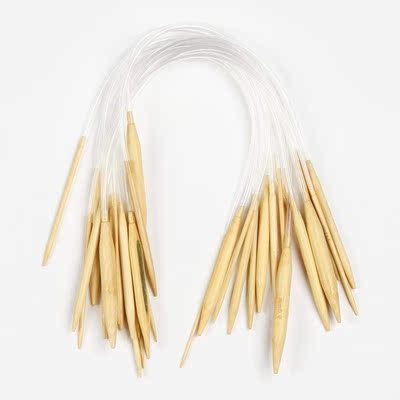 18 sizes 24 60cm Circular Bamboo Knitting Needles Sets