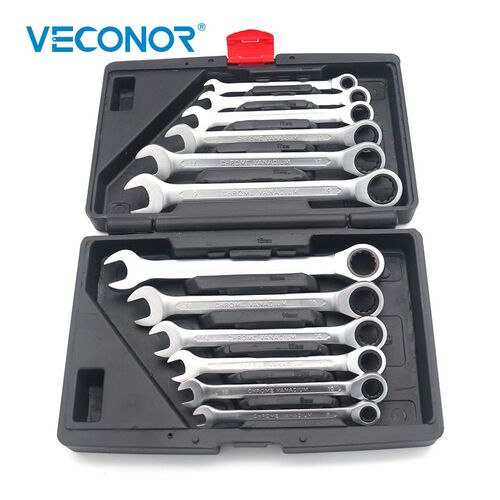 Ratchet Wrench Set Ratcheting Spanner 12pcs 8 19mm size Dul