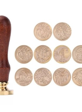 Retro Moon Stamp Head Sealing Replace Wax Seal Copper Head D