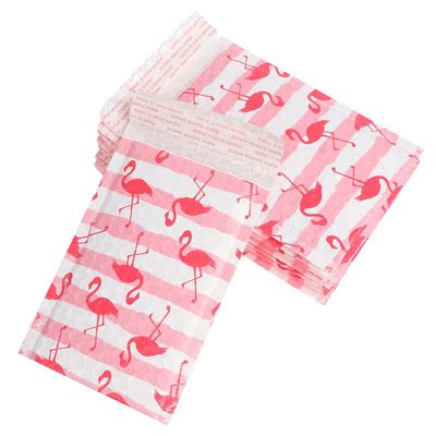 10Pcs   Flamingo Printed Poly Bubble Mailer Padded Envelope