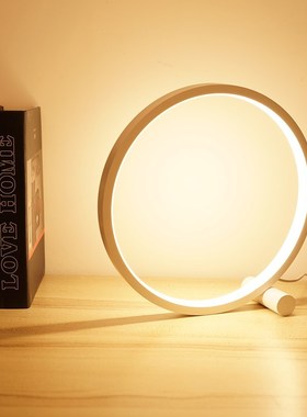 LED Table Lamp For Bedroom Circular Acrylic Desk Lamp For Li