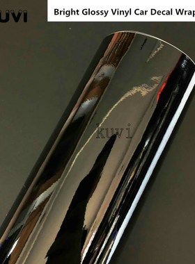 152cm Bright Glossy Vinyl Car Decal Wrap er Black White Glos