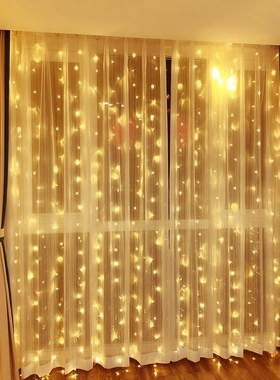 LED String garland on window christmas lights indoor new yea